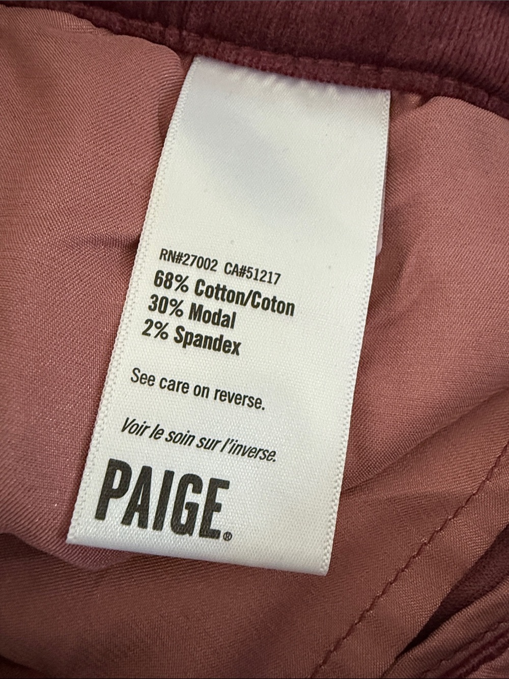 Paige Anessa Corduroy Wide-Leg Pants in Burgundy - Picture 4 of 4